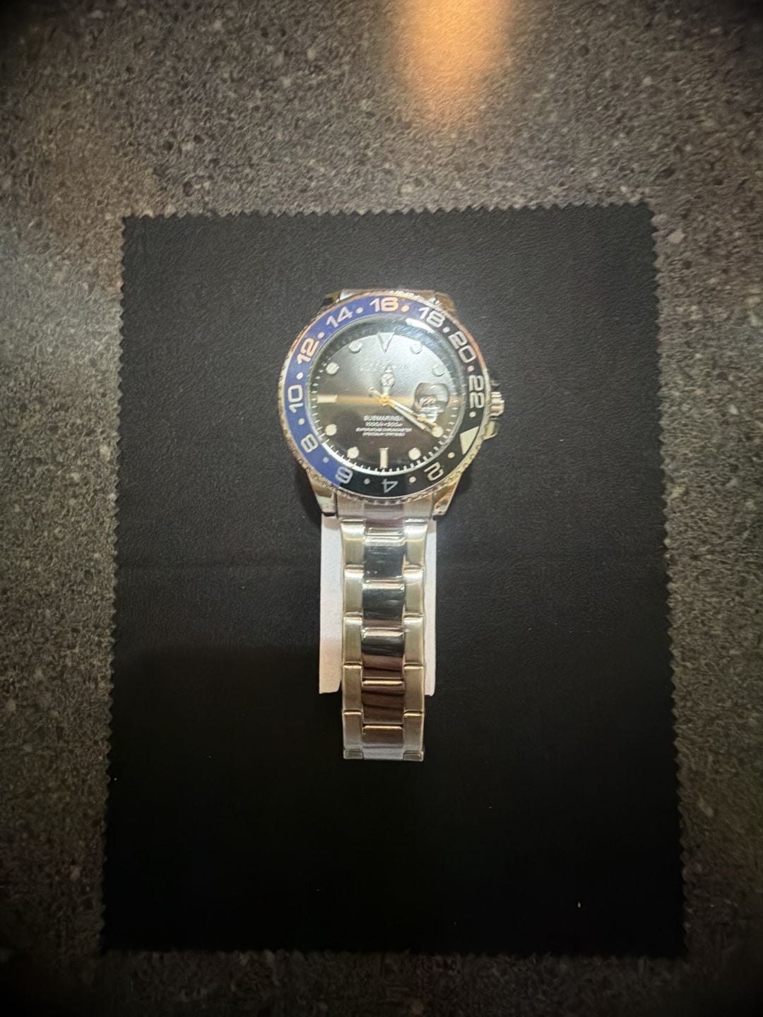 Goobasen Mens Stainless Steel Automatic Gmt Watch